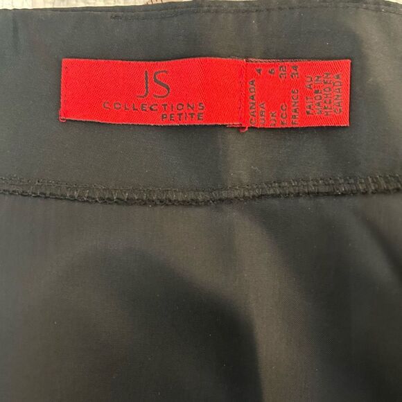 JS Collections Black satin dressy Full Length Maxi Skirt Size 4 - Picture 7 of 9